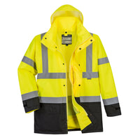 Portwest US768 Yellow/Black Hi-Vis 5-in-1 Contrast Executive Jacket