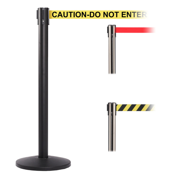 QueueMaster 550 11' or 13' x 2" Belt Barrier System - Powder Coated Red Post