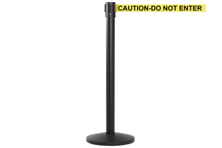 QueueMaster 550 11' or 13' x 2" Belt Barrier System - Black Post