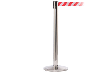 QueueMaster 550 11' or 13' x 2" Belt Barrier System - Black Post