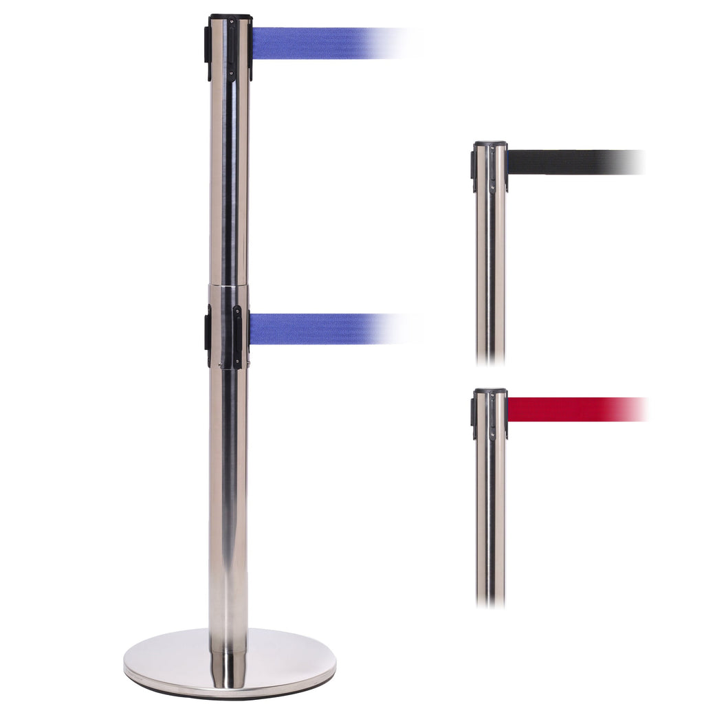 QueuePro 250 Twin 11' or 13' x 2" Belt Barrier System