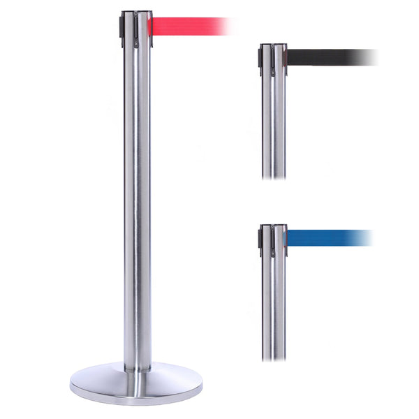 QueuePro 300 16' x 2" Belt Barrier System - Powder Coated Orange Post