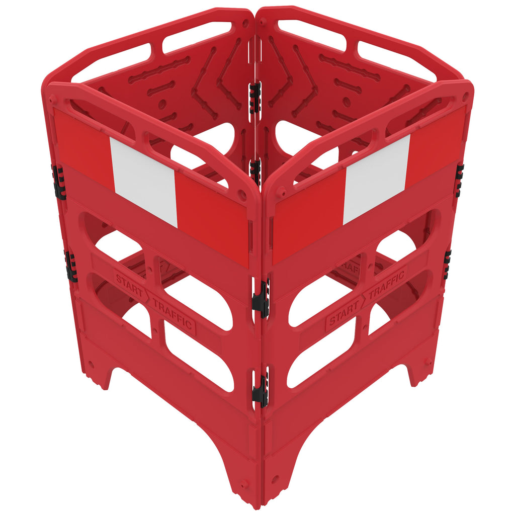 Manhole Guard - Heavy Duty Folding 4 Gate Barricade Rail System