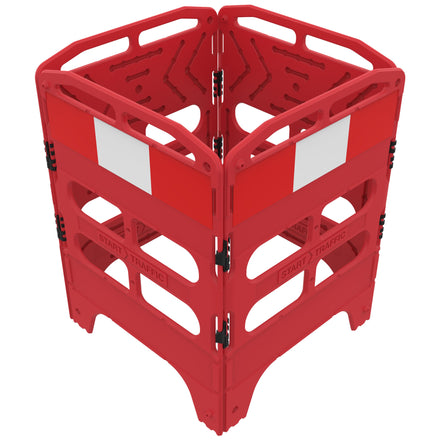 Manhole Guard - Heavy Duty Folding 4 Gate Barricade Rail System