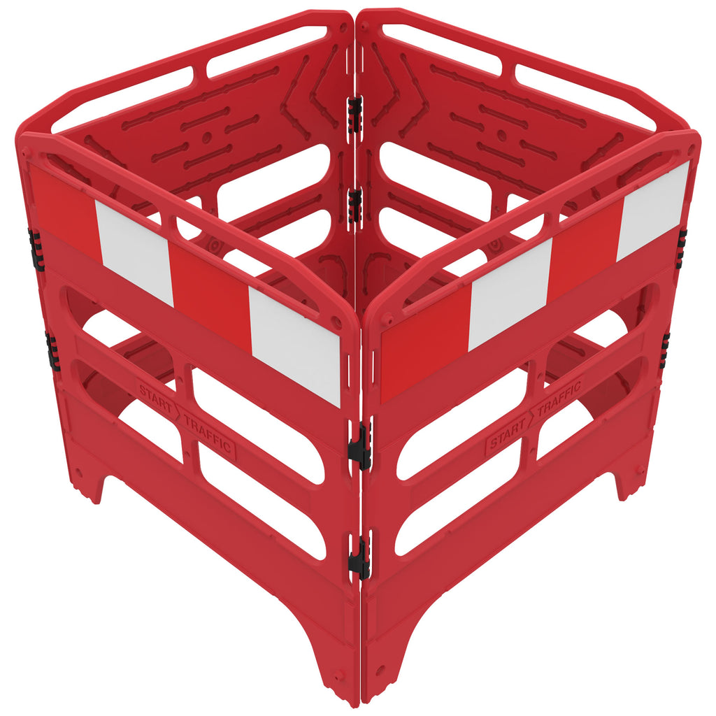 Manhole Guard - Heavy Duty Folding 4 Gate Barricade Rail System