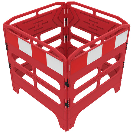 Manhole Guard - Heavy Duty Folding 4 Gate Barricade Rail System