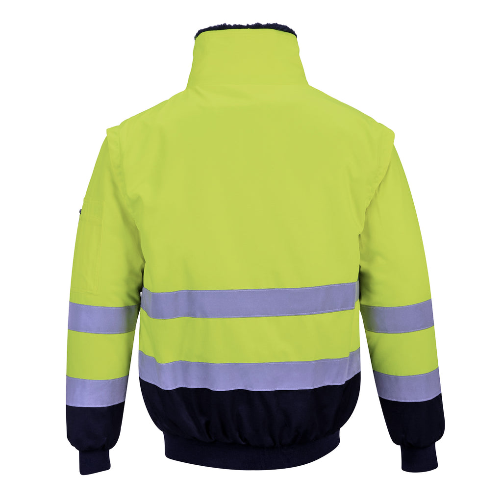 Pilot Jacket High Visibility with Contrast 3 in 1 Durable ANSI Class 3
