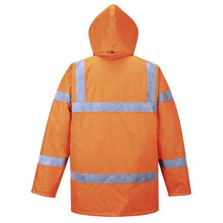 Padded Quilt Lined Orange Traffic Jacket High Visibility Class 3