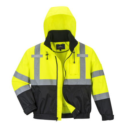 High Visibility Bomber Jacket With Fleece Liner 2-in-1 Class 3