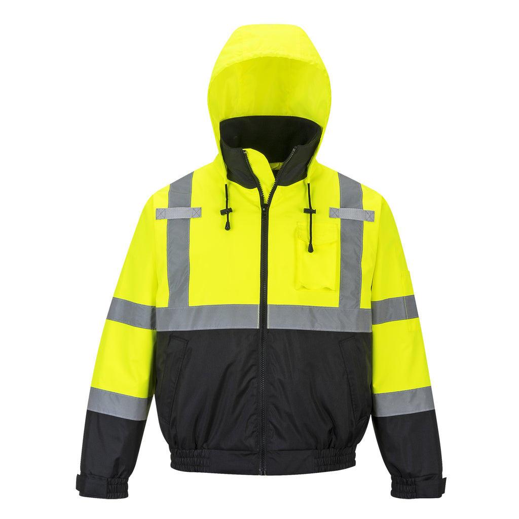 High Visibility Bomber Jacket With Fleece Liner 2-in-1 Class 3