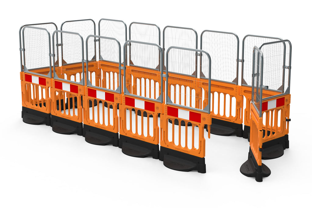 Pedestrian Longitudinal Channelizing Device Wonderwall Barrier