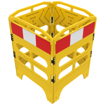 Manhole Guard - Heavy Duty Folding 4 Gate Barricade Rail System