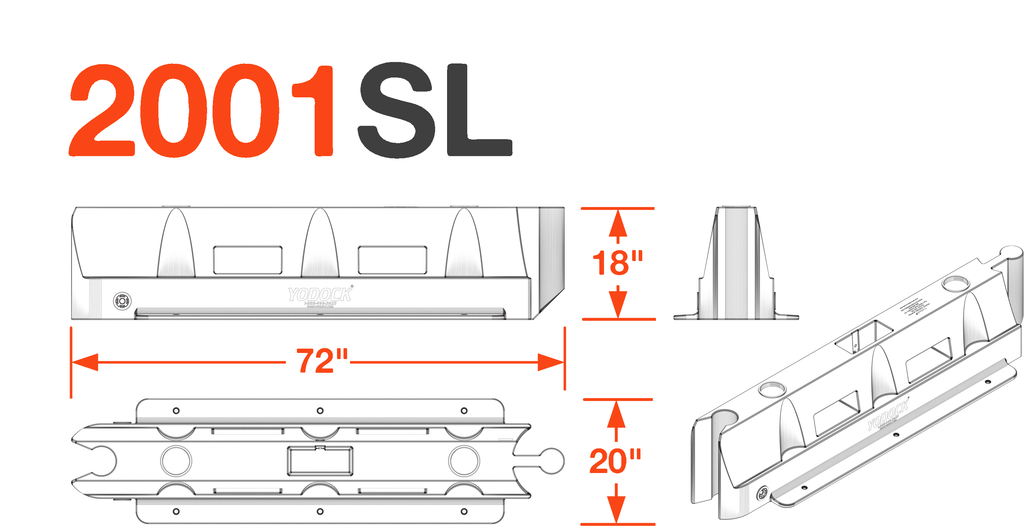 Yodock 2001SL - Slimline Plastic Water Filled Barrier