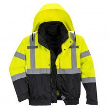 Premium Bomber Jacket 3 in 1 High Visibility with Contrast Class 3