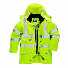 High Visibility Breathable 7 in 1 Traffic Jacket Class 3 