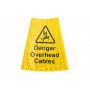 'Danger Overhead Cables' Traffic Cone Sleeve