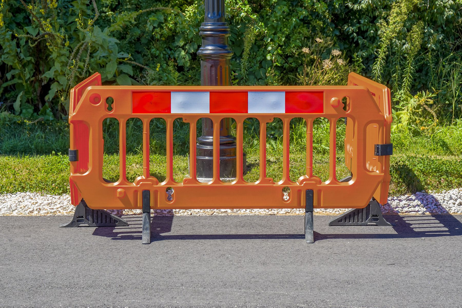 Pedestrian Safety Barricades Plastic Metal Bulk Pricing!