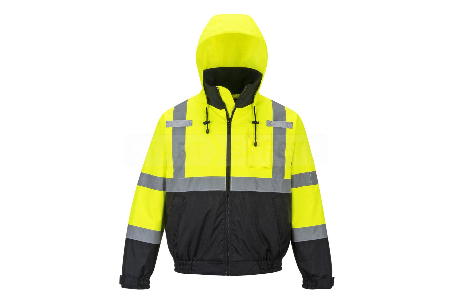 High Visibility Safety ANSI CLASS 3 Bomber Jacket Fleece Lined W/Reflecter Tape