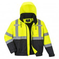 High Visibility Bomber Jacket With Fleece Liner 2-in-1 Class 3