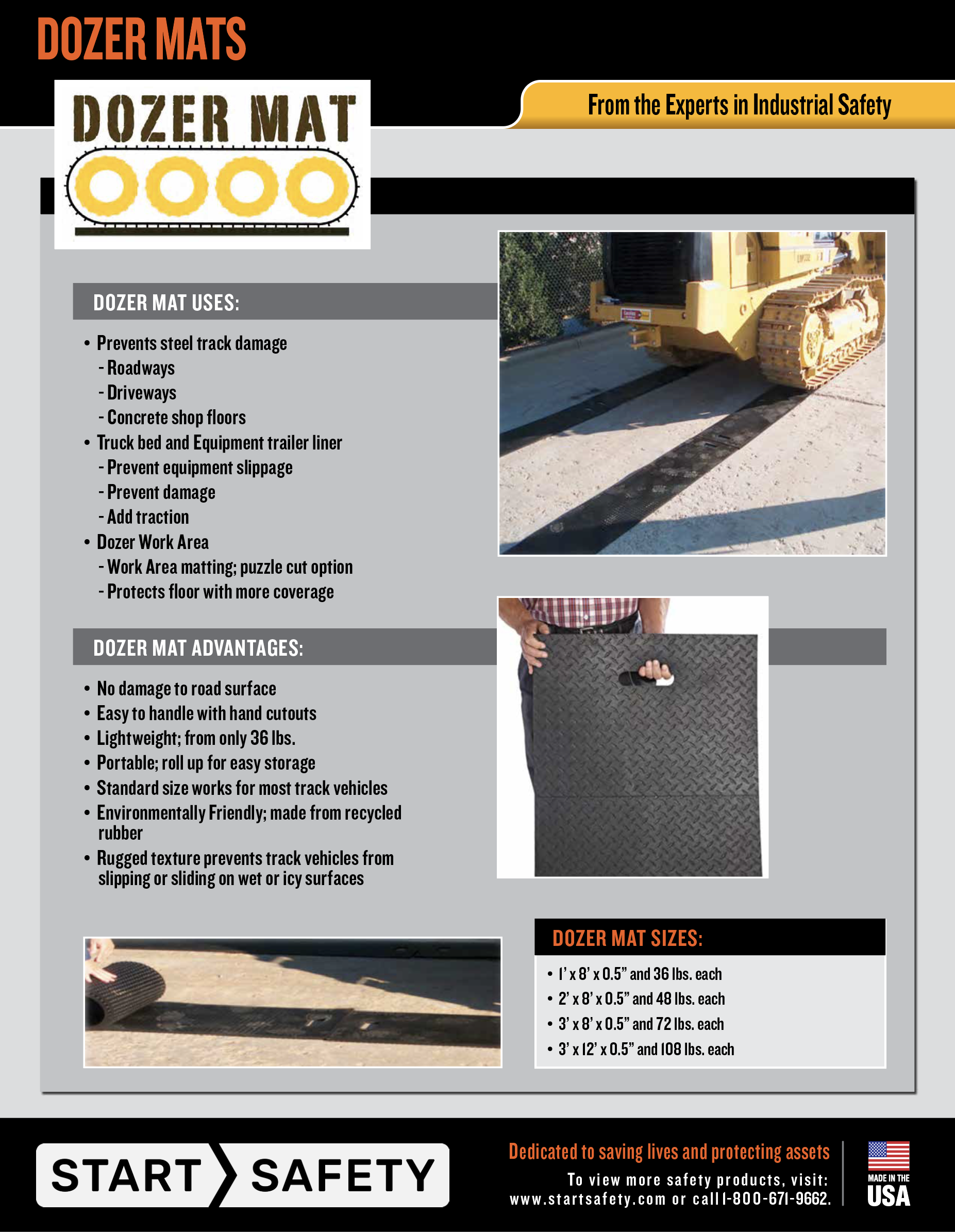 DOZER TRACK FLOOR PROTECTION MATS - AME INTL