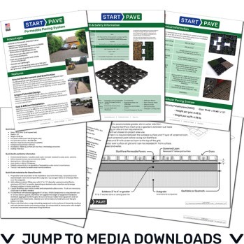 Link to Downloads section where you can read StartPave brochures and install guides on permeable pavers