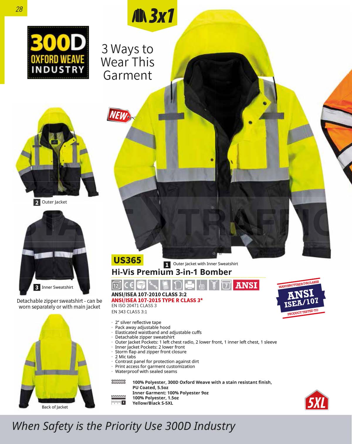 US365 High Vis Bomber Jacket