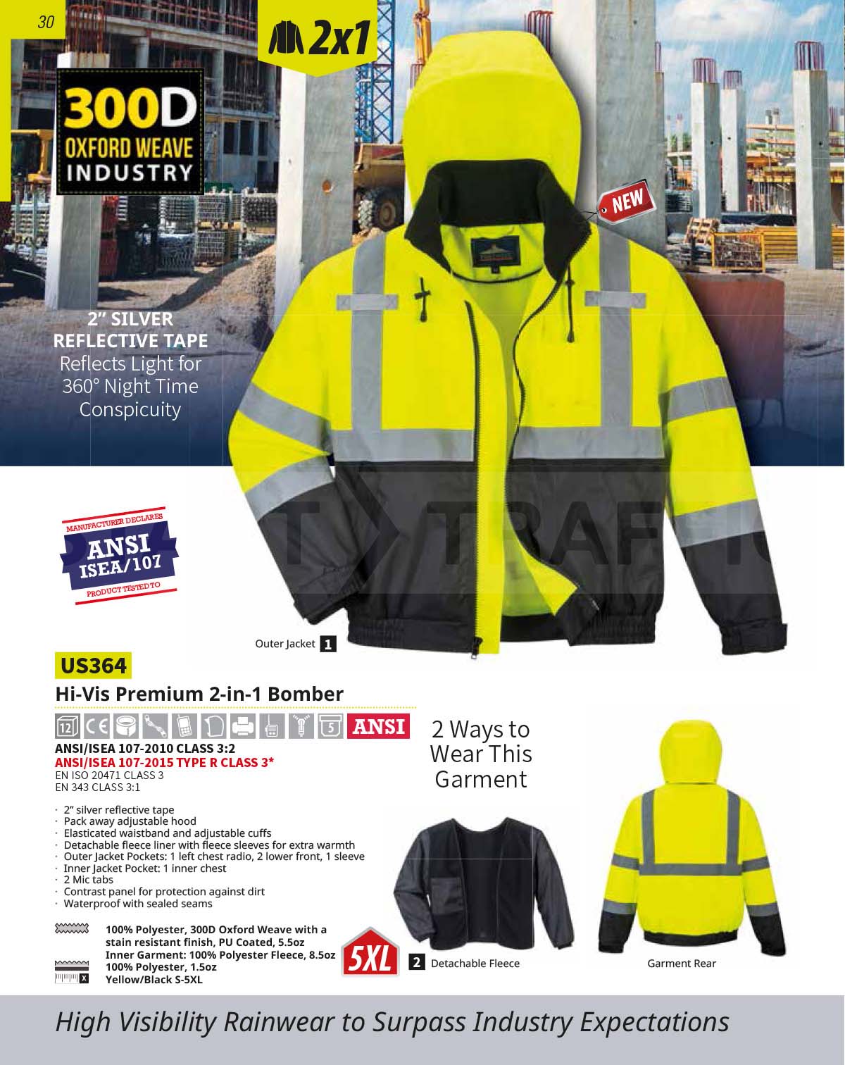 UC466 High Vis Bomber Jacket