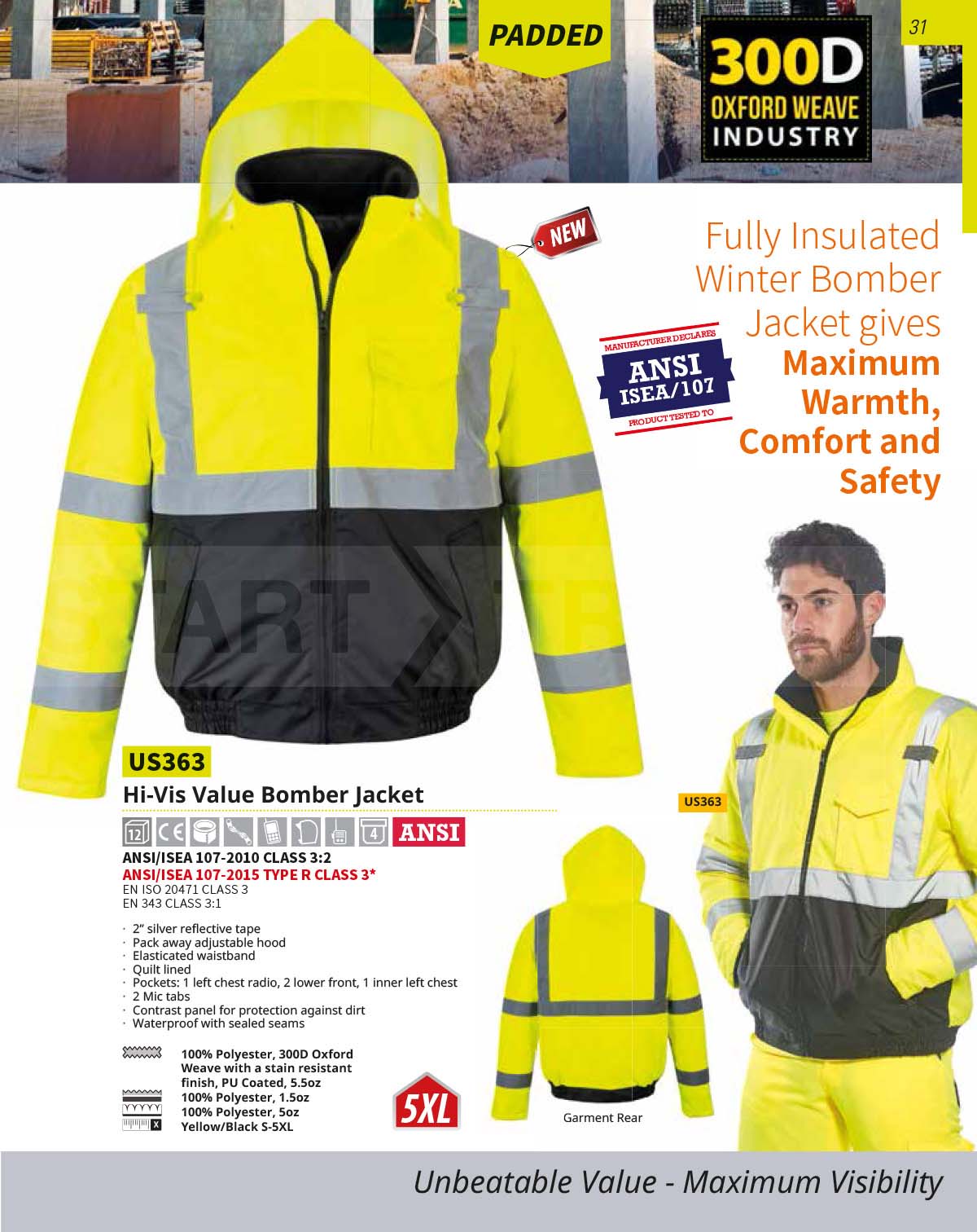 US363 High Vis Bomber Jacket