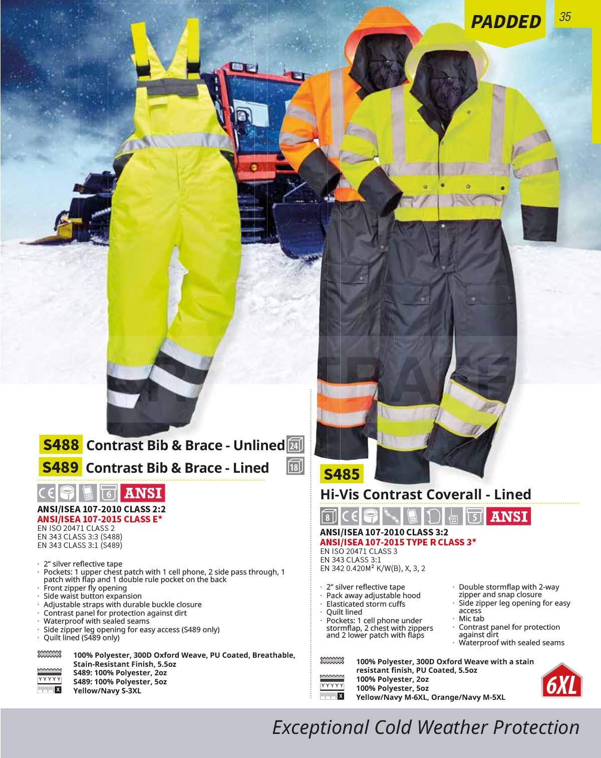 S488 S489 Hi Vis Contrast Bib & Brace