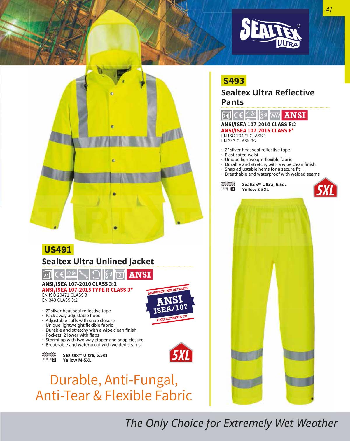 US491 Sealtex Rain Jacket Hi-Vis