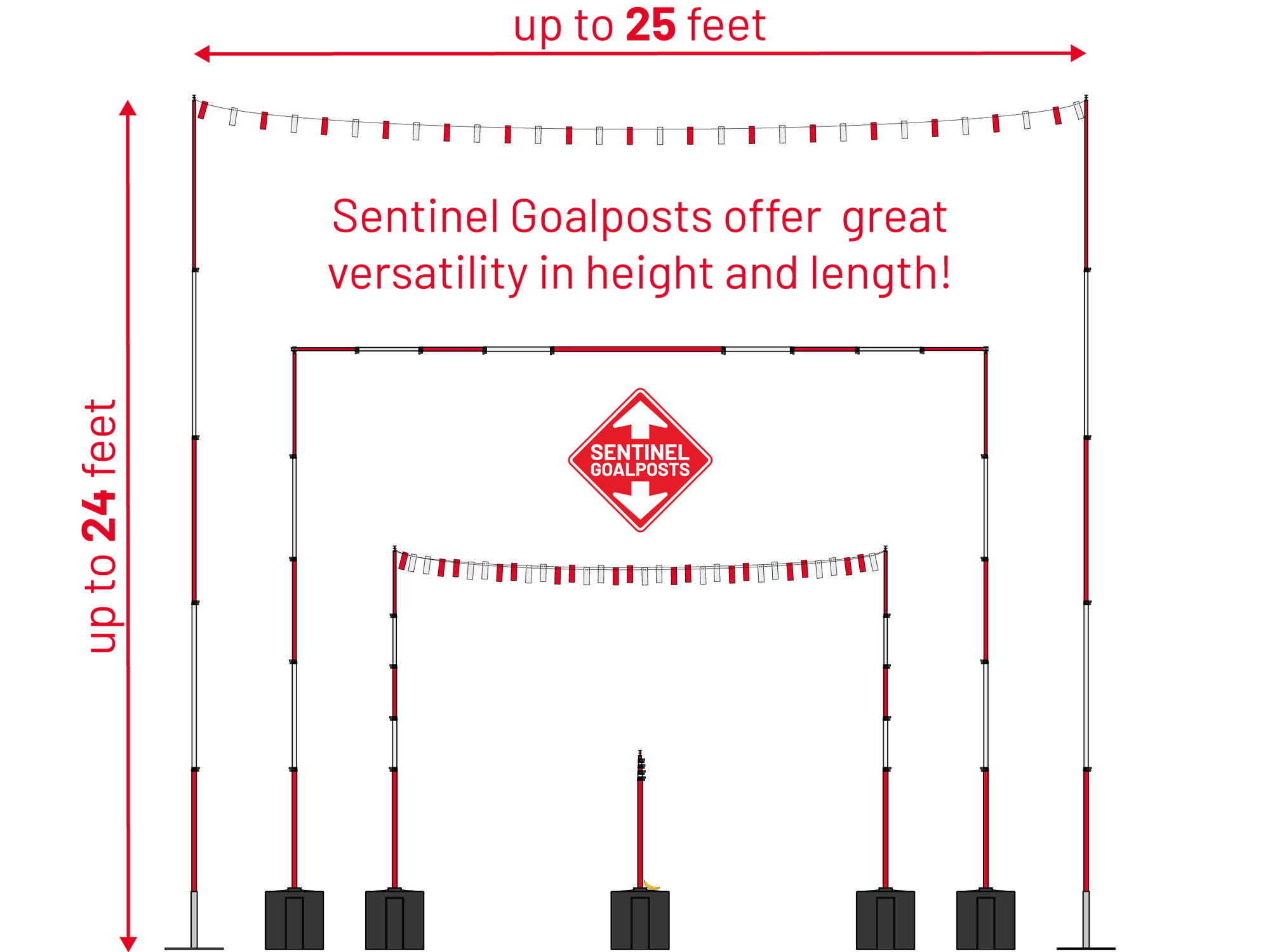 Water Fillable Metro Ballast Base for Sentinel Goalposts