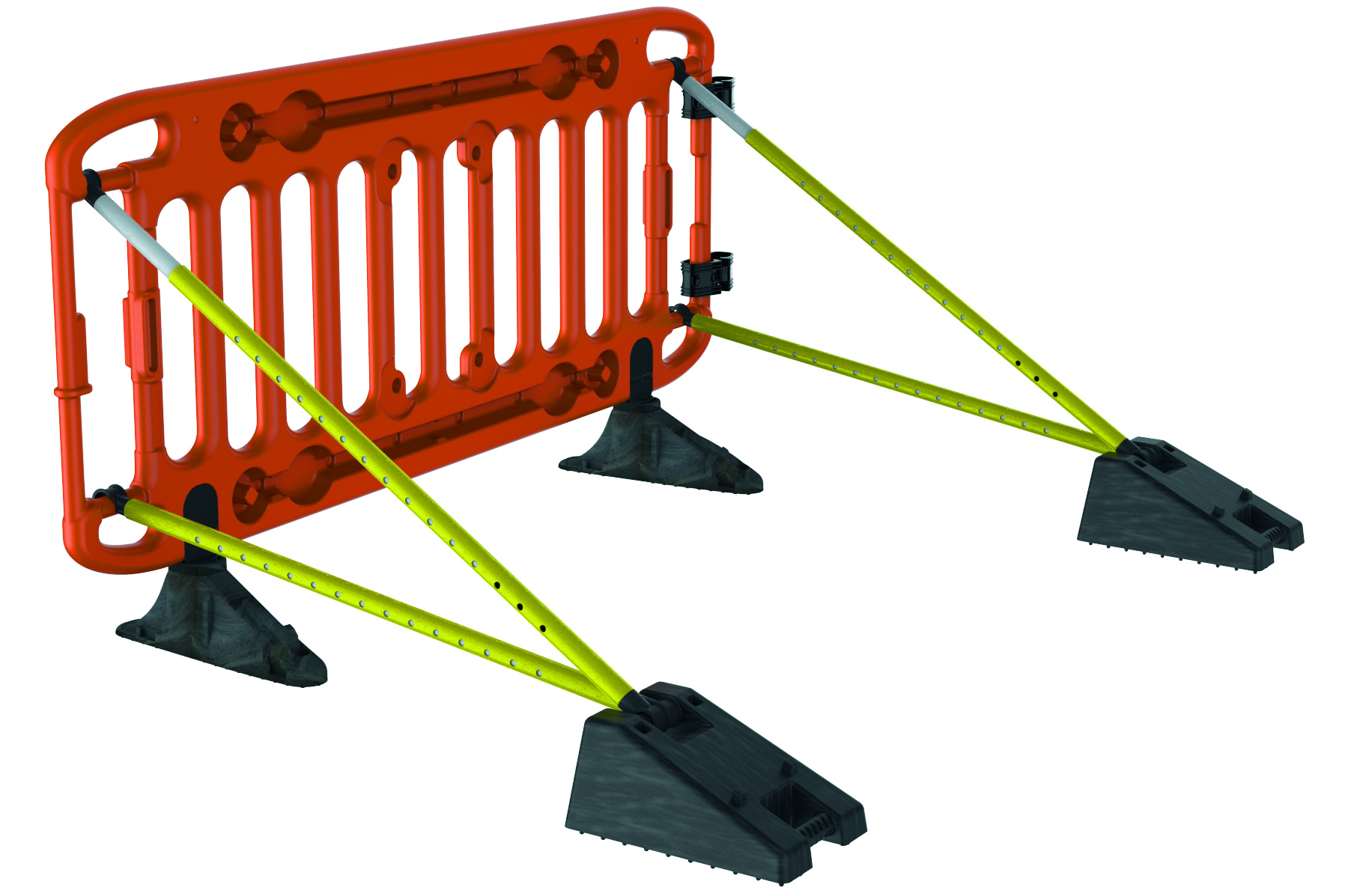 Example setup of the Frontier barrier using Sure Blocks and SurePole