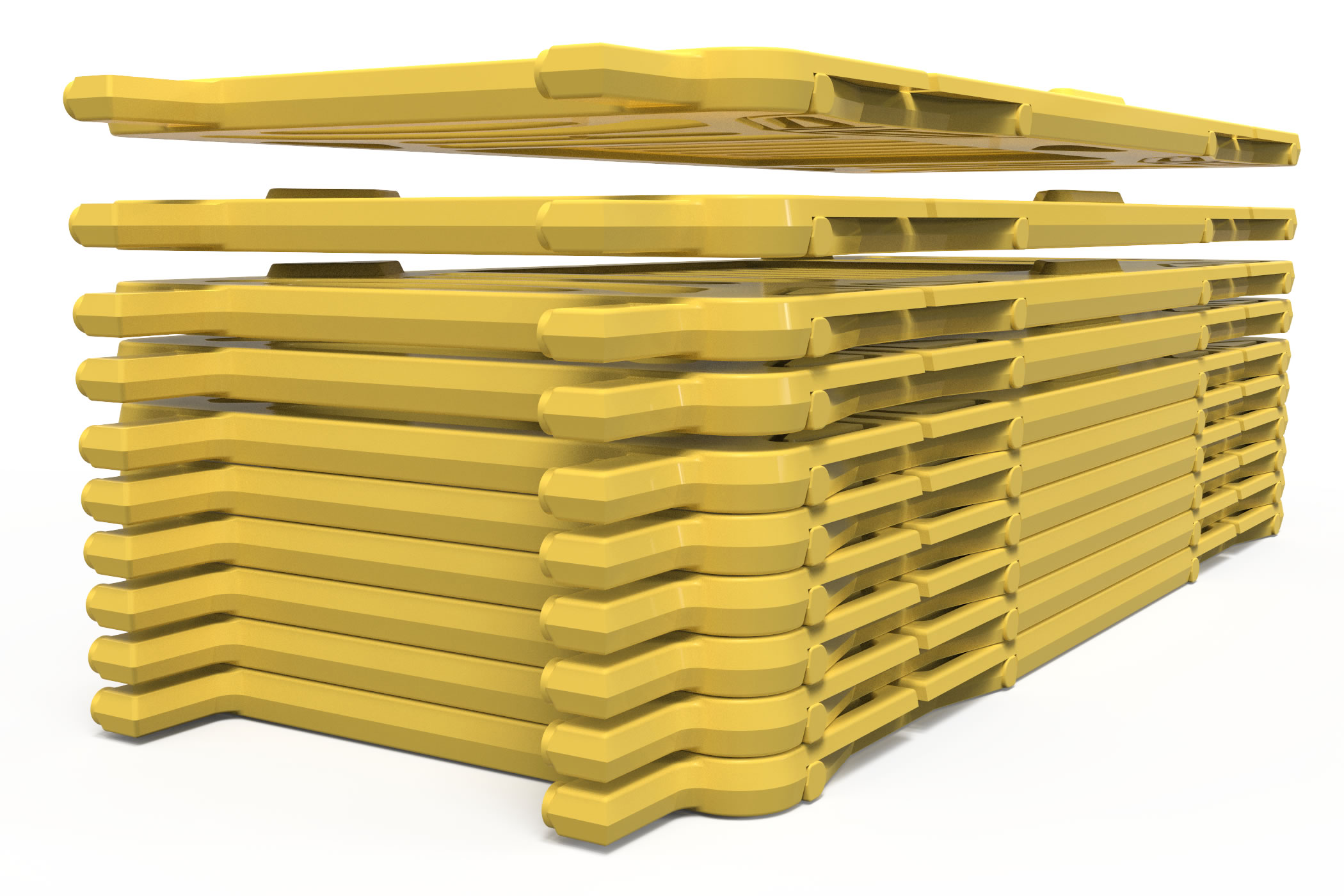 Stacking Crowd Control Barriers on a pallet