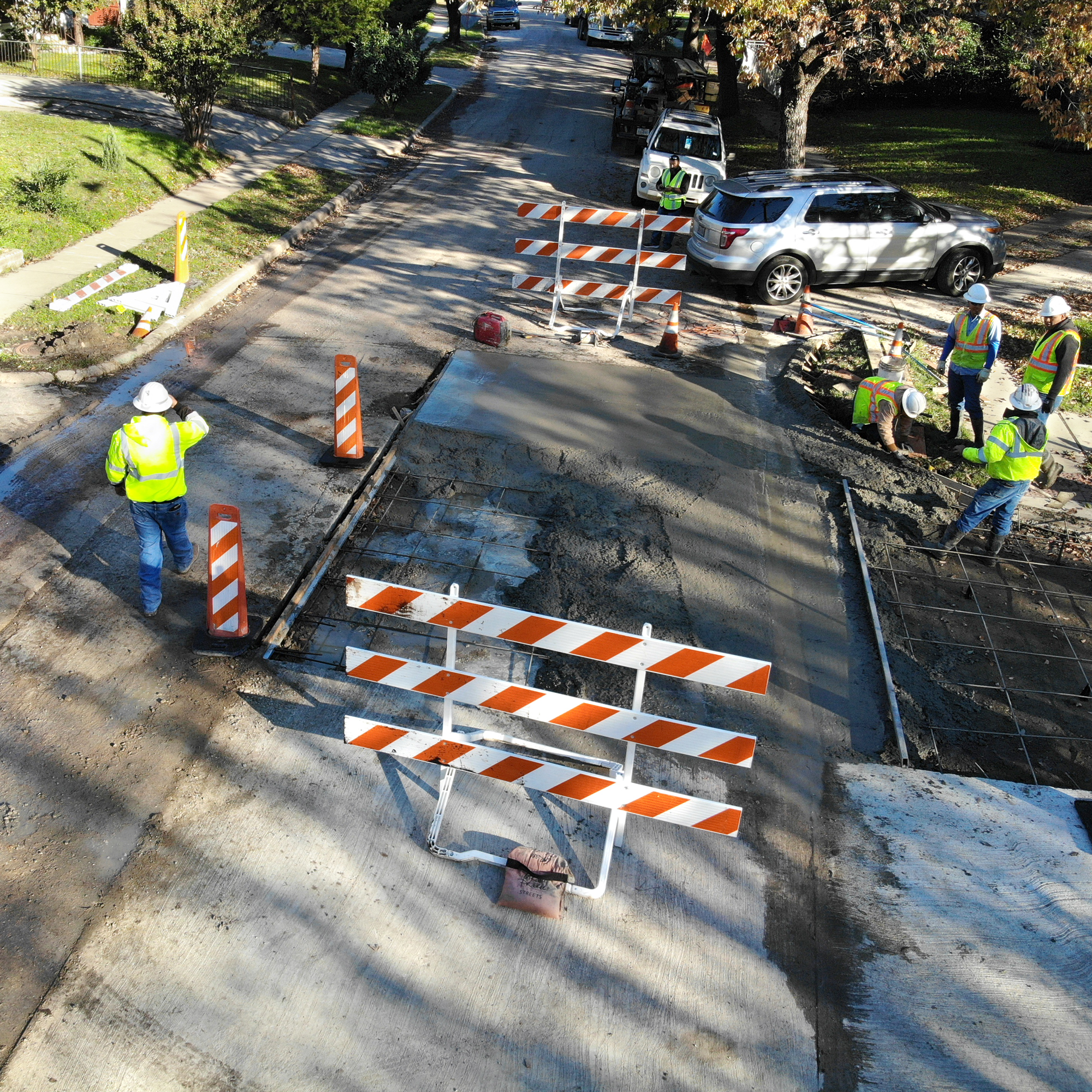 LaneGard Type III Barrier Deployed and In-Use at a Construction Site