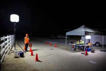 300 Watt Balloon Light illuminating a road