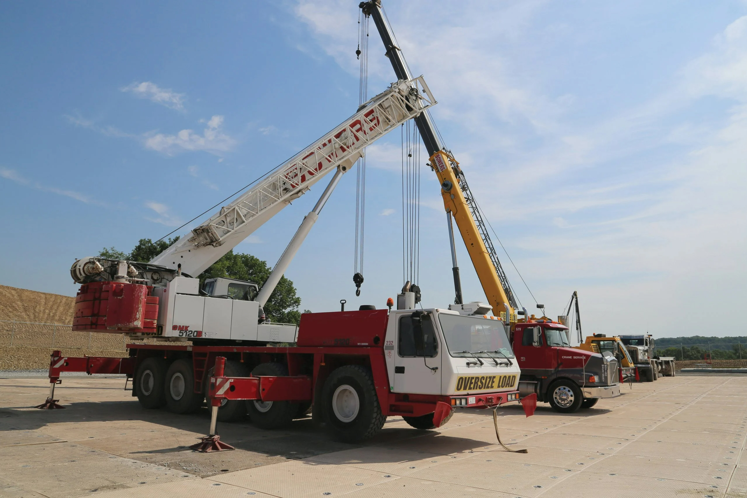 MegaDeck HD mats with heavy construction vehicle