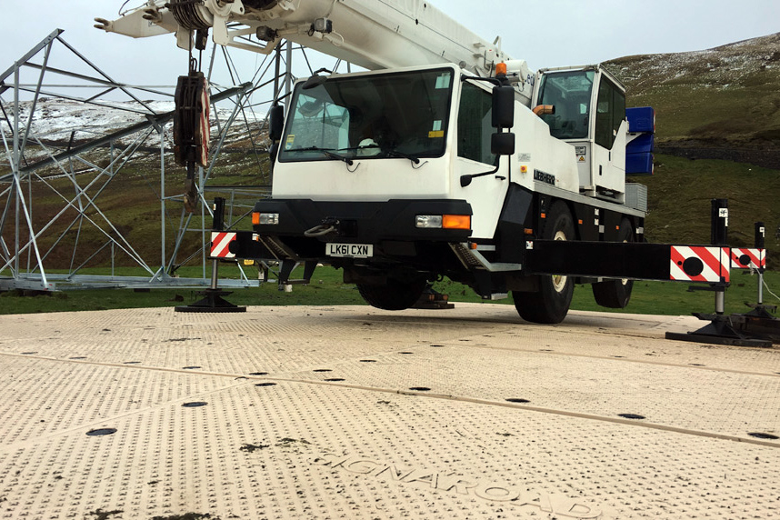 SignaRoad mats paving a mountainside for construction