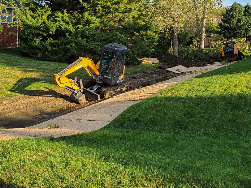 Ground Protection Scout Mats™ used in landscaping