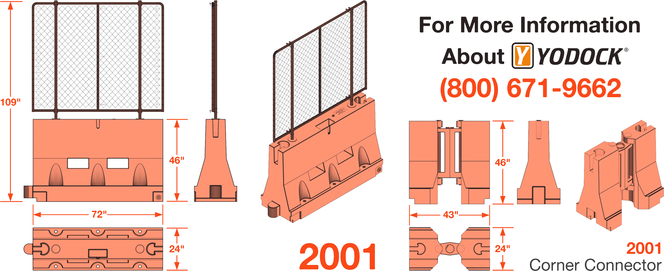 Yodock 2001 Dimensions