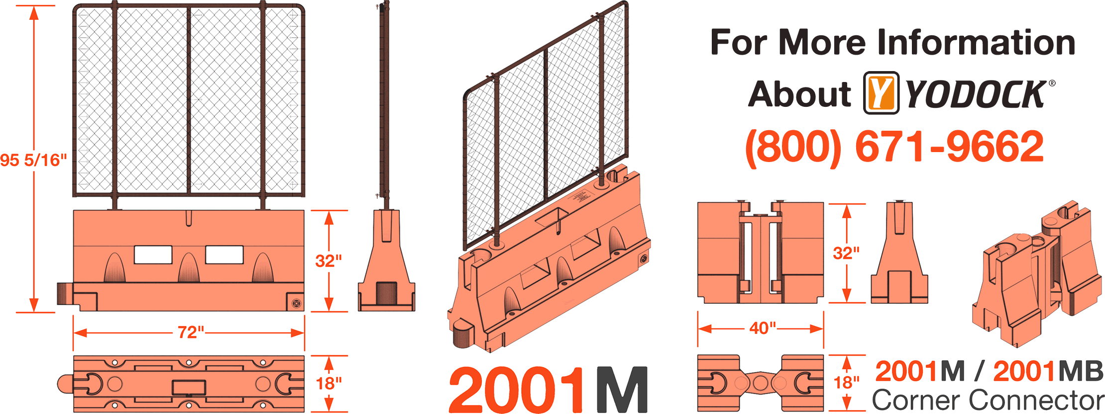 Yodock 2001M Dimensions