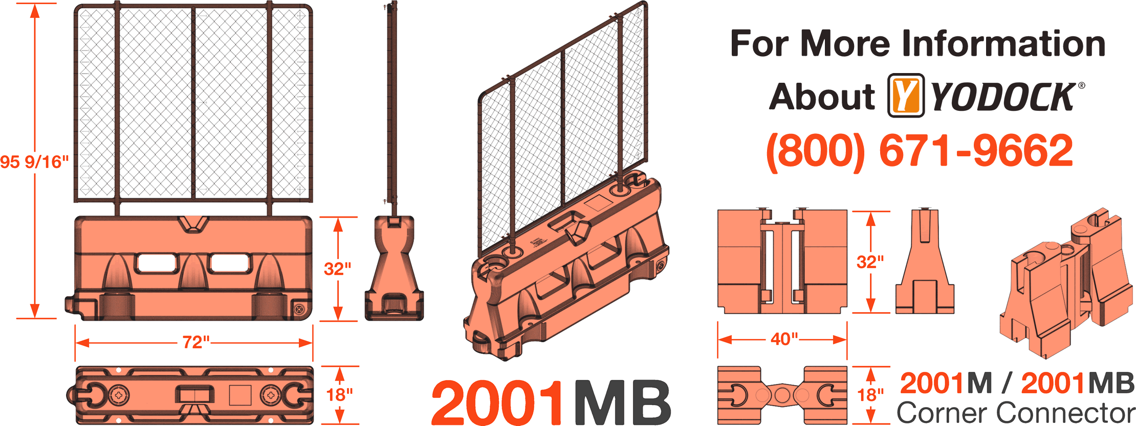 Yodock 2001MB Dimensions