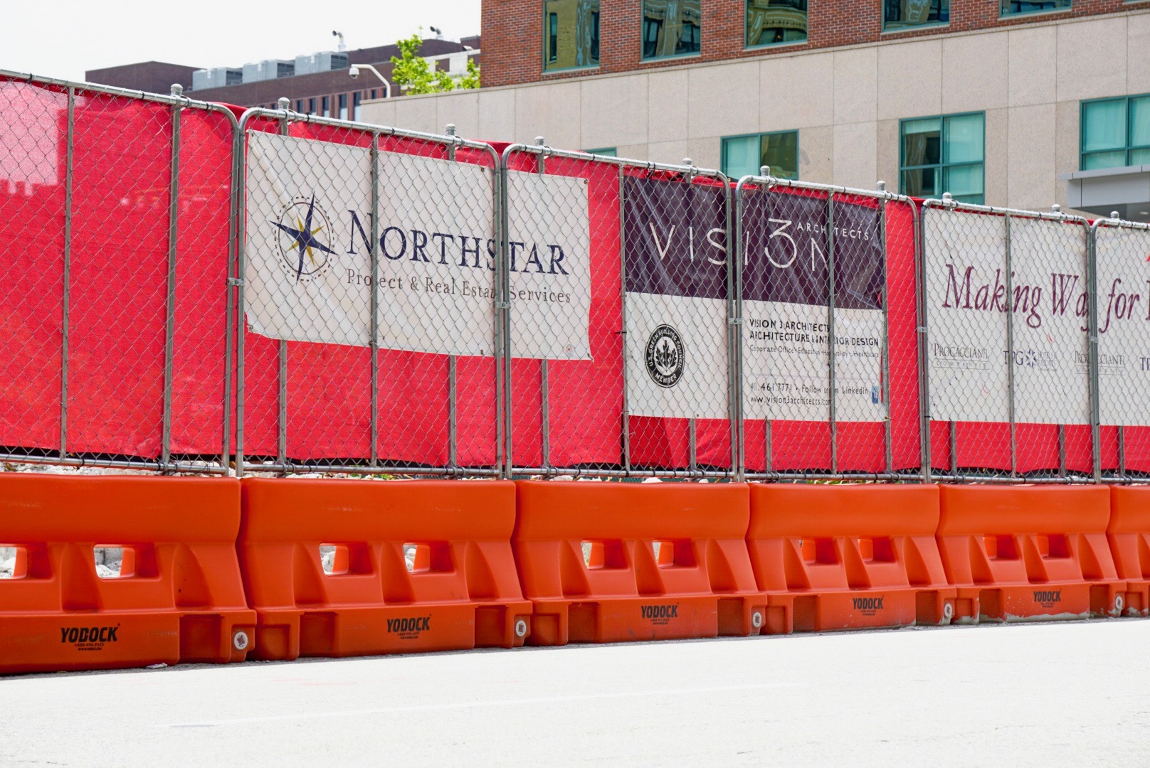 Yodock Barrier with Fencing and Netting