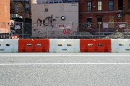 Yodock used on a bridge during road construction work