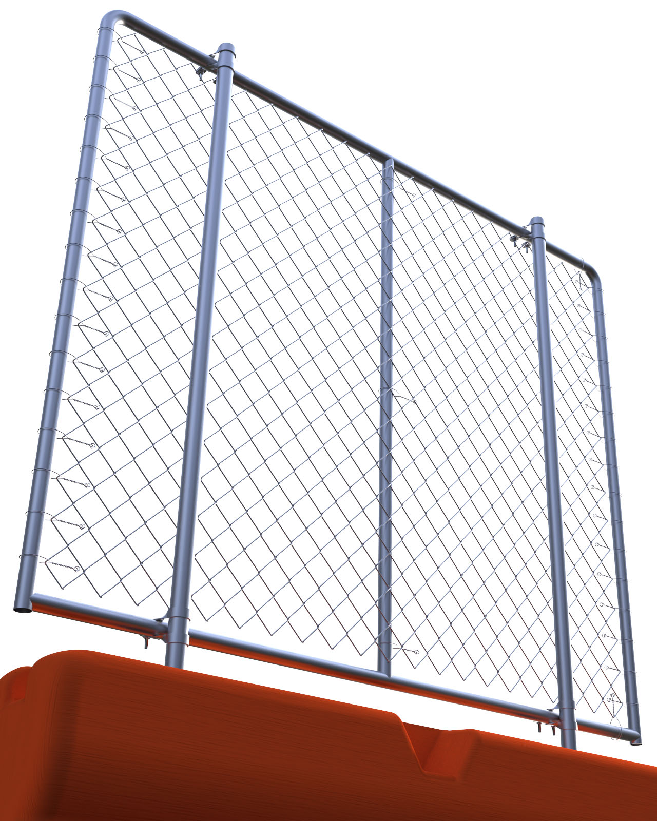 Standard photo of a yodock Barrier With Fence Panel Installed