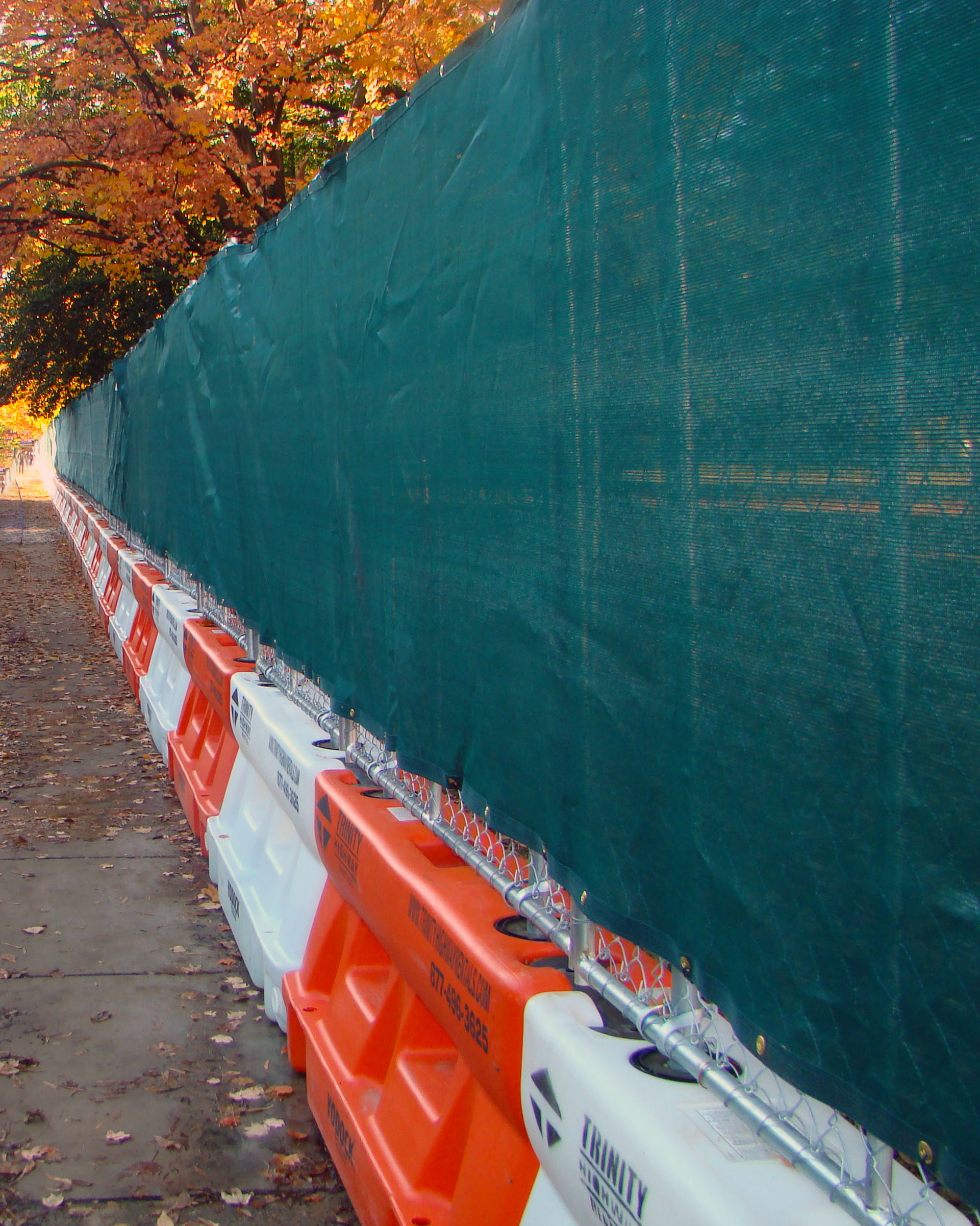 Image Showing Construction Site With Yodock Fence and netting