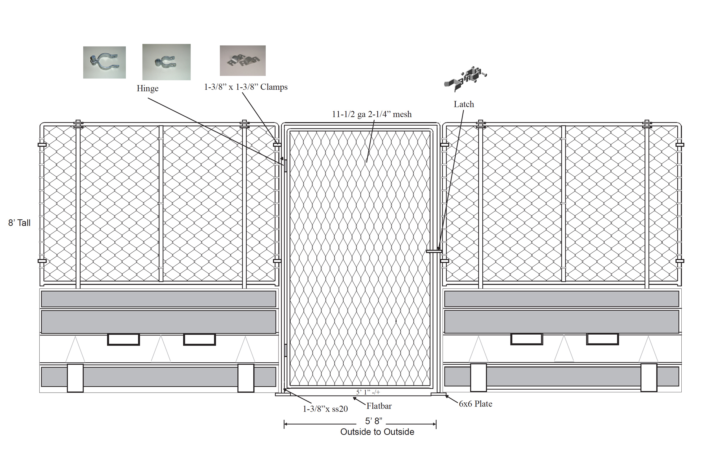 Image of Yodock Man Gate Dimensions