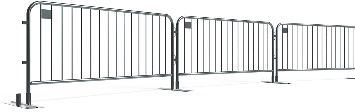 Metal Crowd Barrier Connected